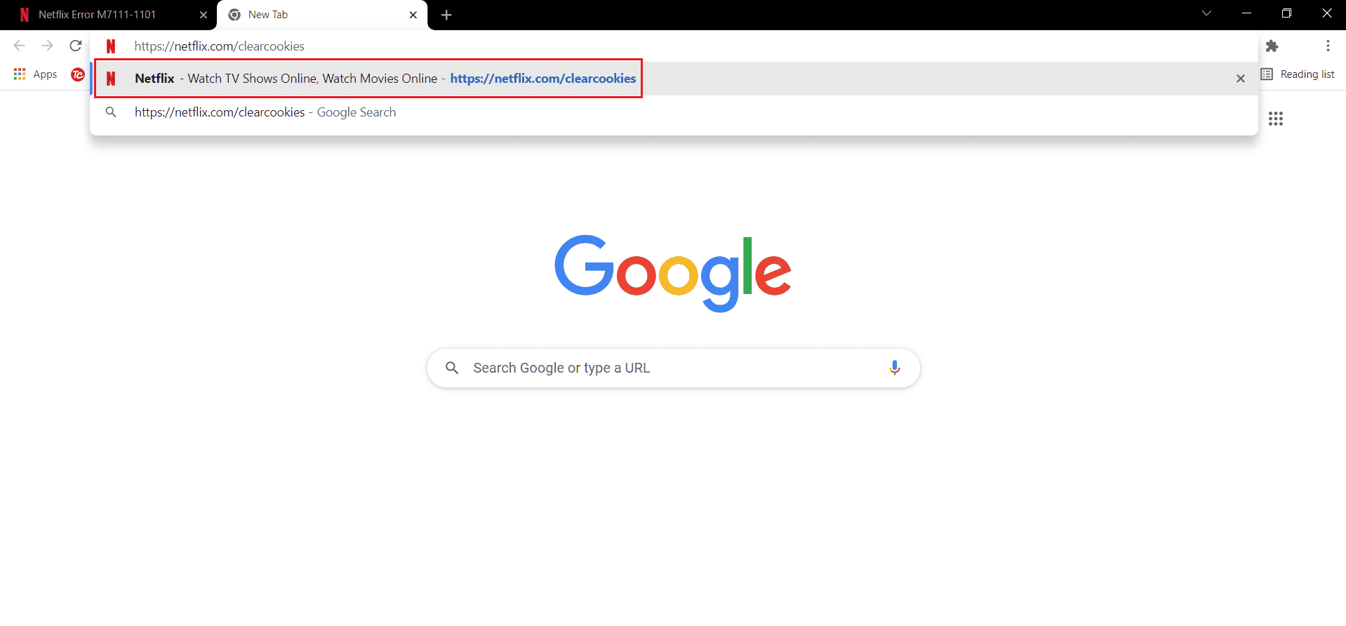 limpar cookies netflix