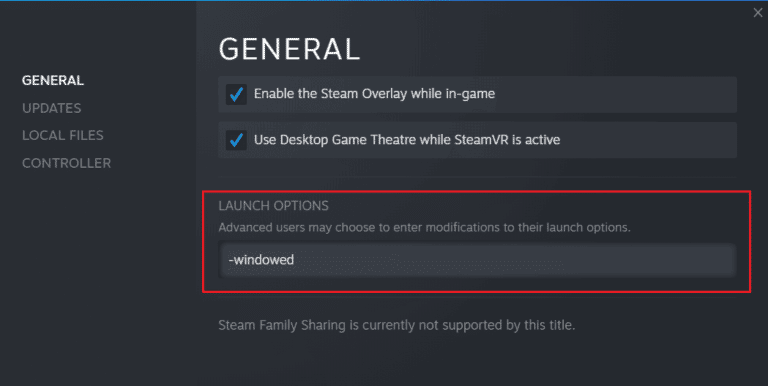 更改 Steam 啟動選項