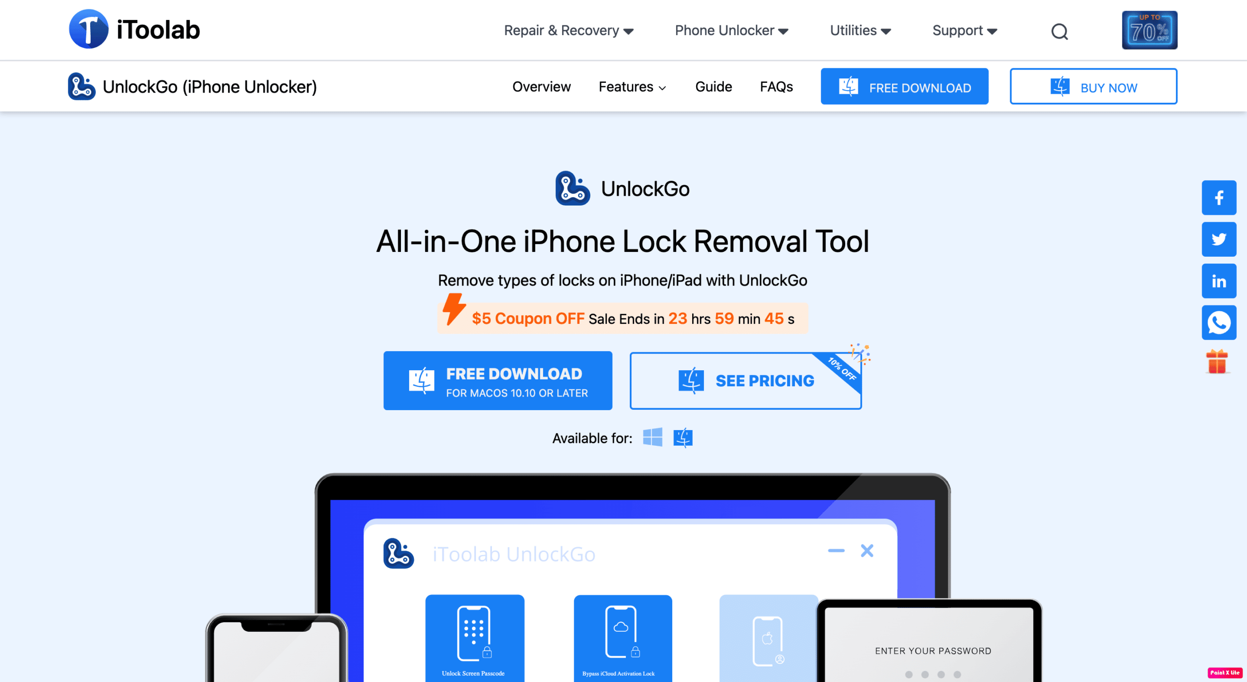 itolab sblocca la home page