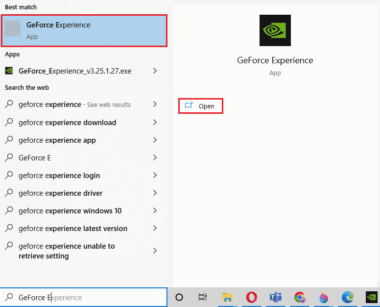GeForce Experience'ı Aç