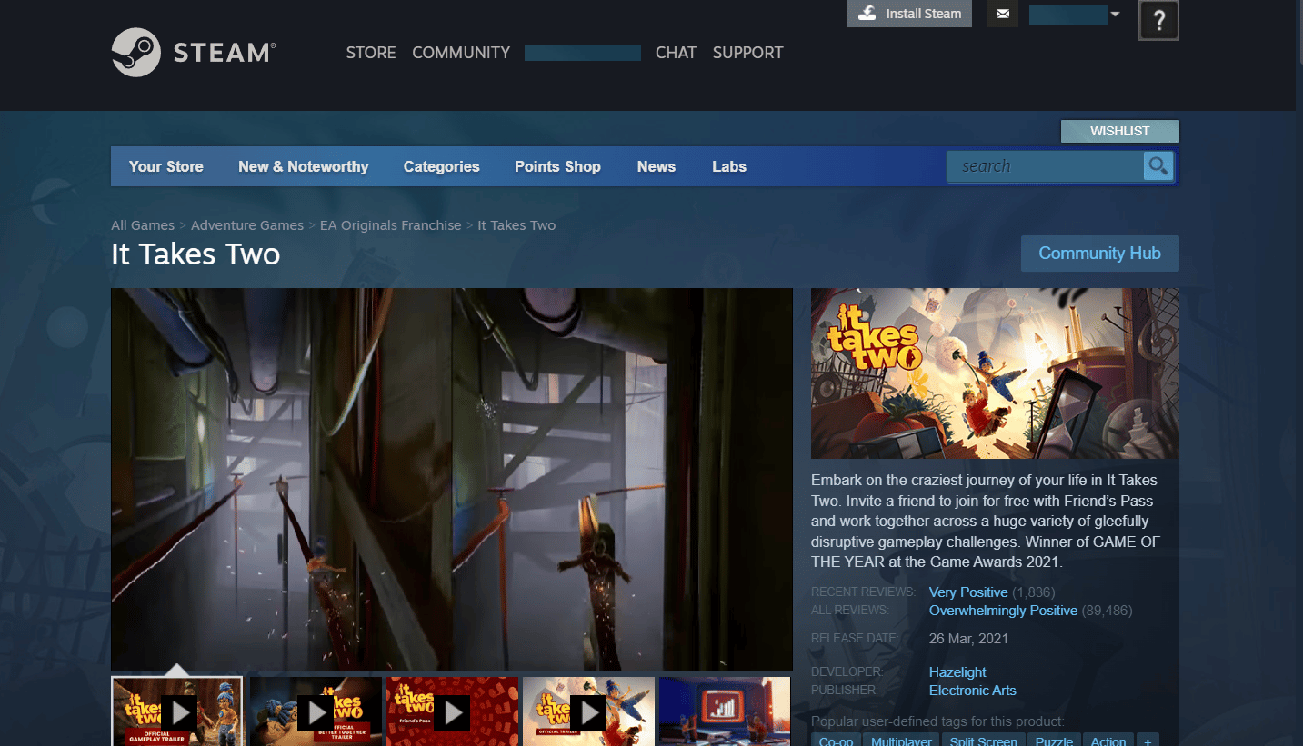 Игра «Требуется два» в Steam. PS4 добавить друзей Xbox