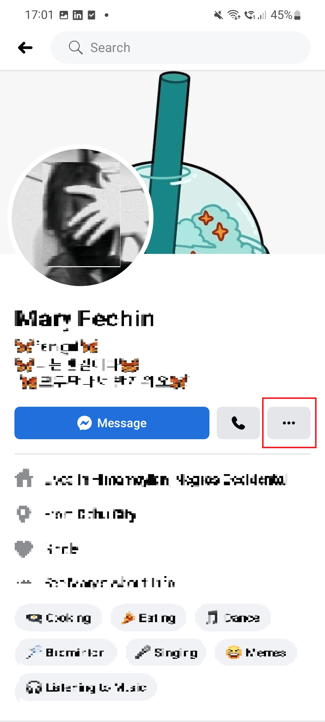 اضغط على 3 نقاط المعروضة.