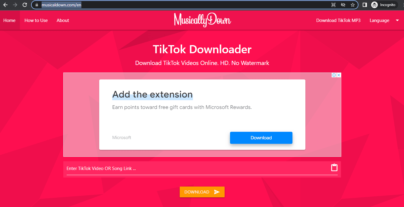 Pagina de pornire MusicallyDown. 21 Cel mai bun instrument de descărcare video HD TikTok