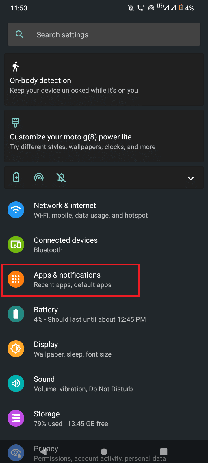 Tocca App e notifiche