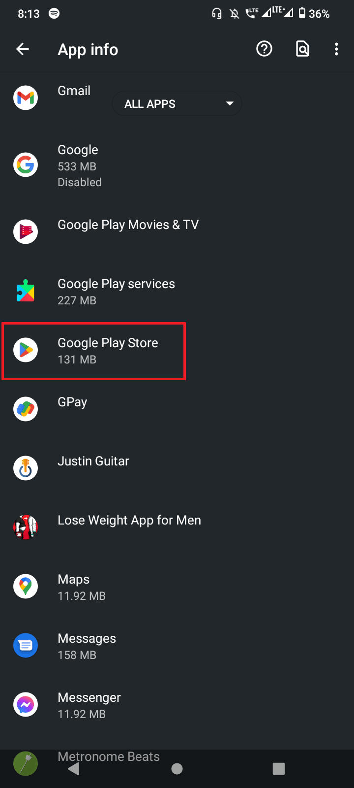 tocca su google playstore