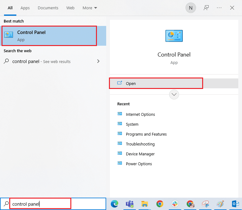 aprire il Pannello di controllo. Fix Kodi Impossibile connettersi al server di rete