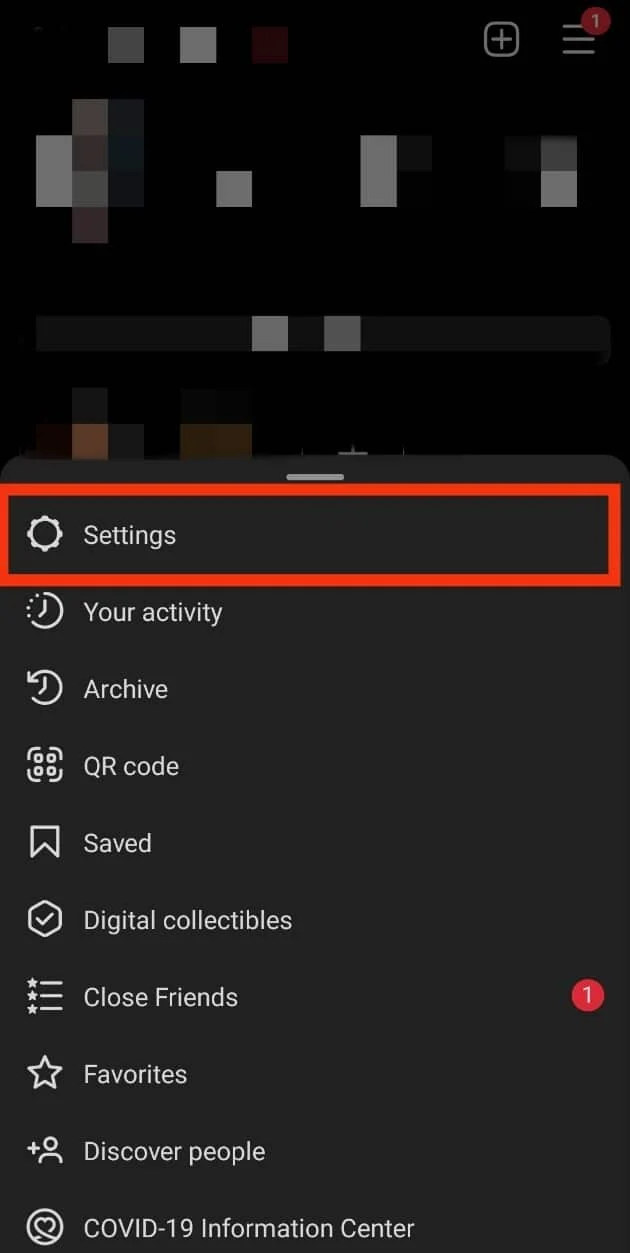 Elija Configuración. Cómo eliminar cuentas en Instagram