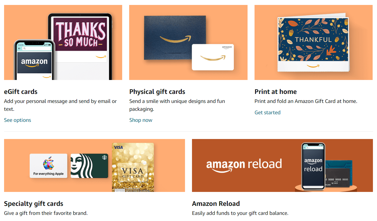 amazon hediye kartları