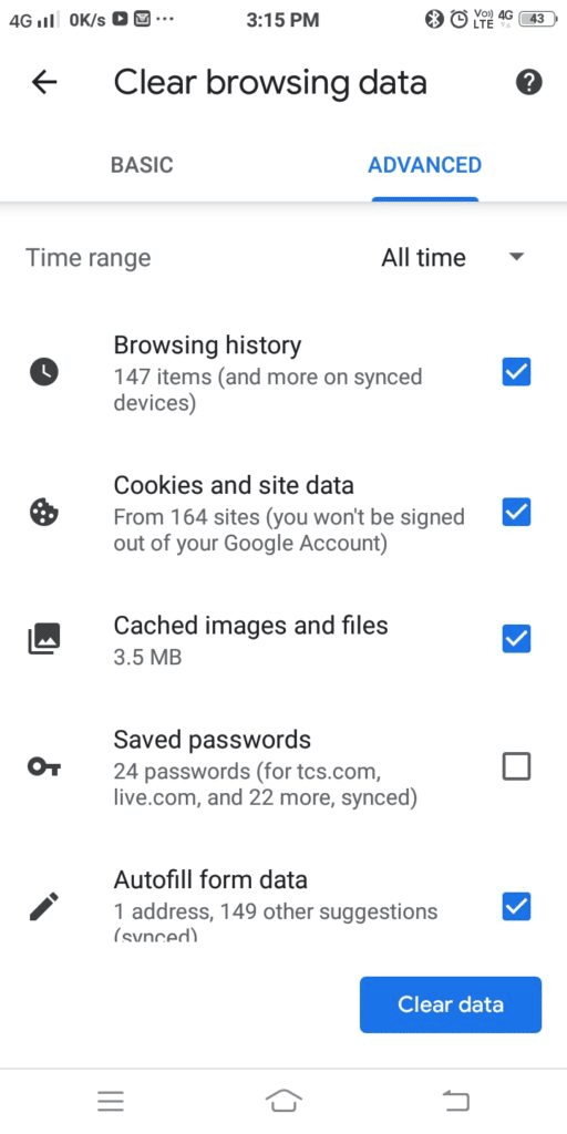 清除瀏覽器 Cookie 和緩存。修復 LinkedIn 應用程序不顯示圖像
