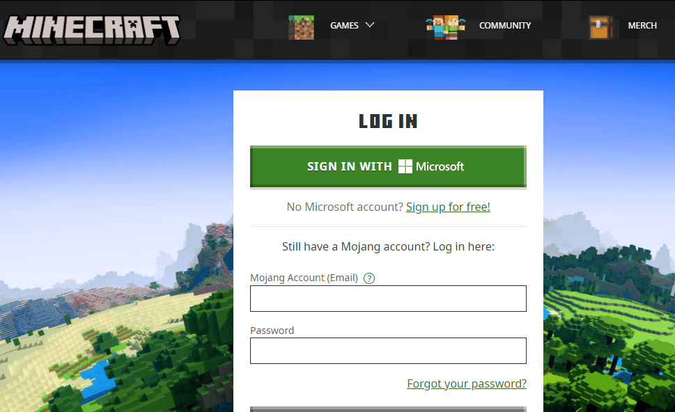 使用您的凭据再次登录。 Minecraft 的 12 个修复现有连接被远程主机错误强行关闭