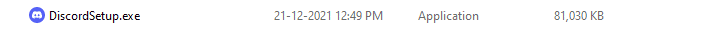 Kliknij DiscordSetup.exe