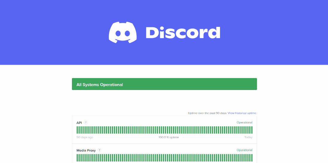 Discord-Status-Website. Die 7 besten Fixes für den Discord 1006-Fehler unter Windows 10