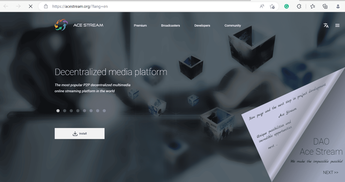 acestream موقع لاعب عبر الإنترنت