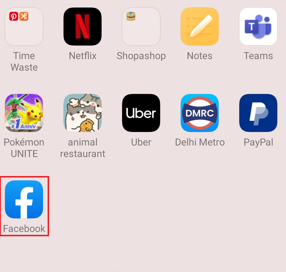 AndroidフォンのFacebookアプリ