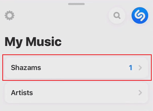 Shazam アプリに戻ります。上にスワイプして Shazams をタップすると、認識された曲を確認できます | InstagramでShazam Songを使用する方法