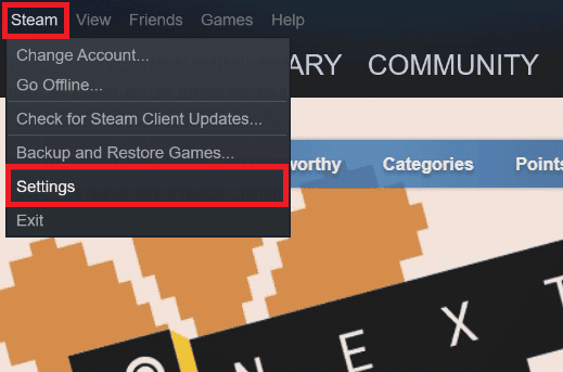 accesați Setări Steam. Cum se dezactivează pre-cacheul Shader în Steam