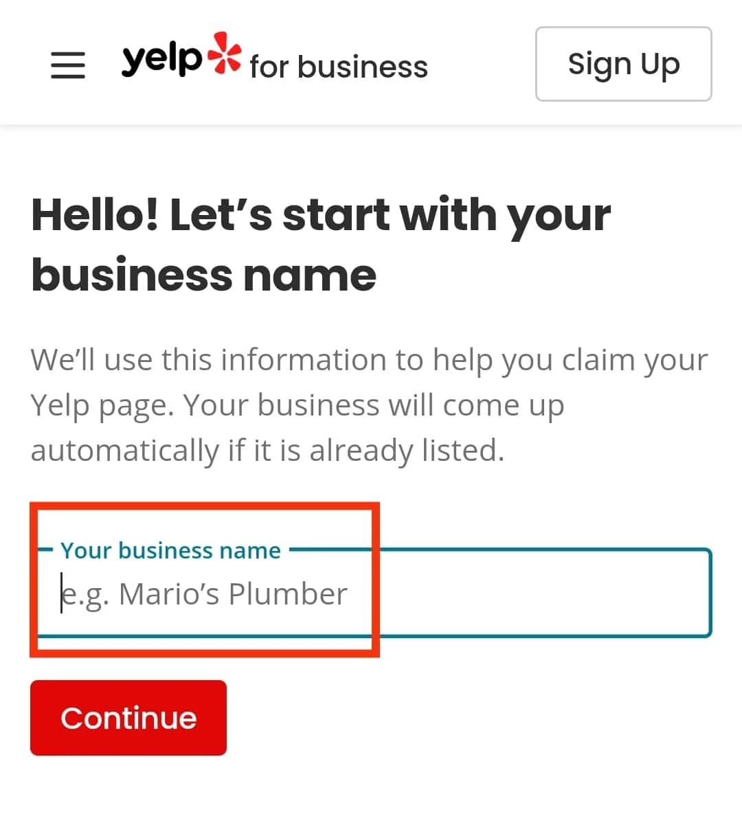Geben Sie Ihren Firmennamen ein.