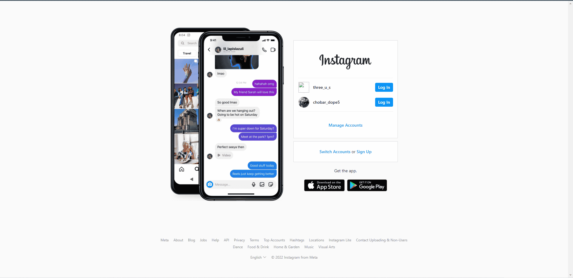 Instagram resmi web sitesi