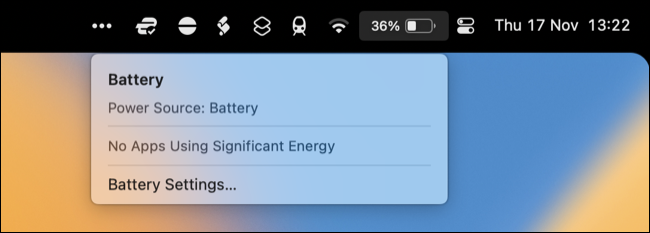 Duración de la batería de MacBook en macOS 13 Ventura