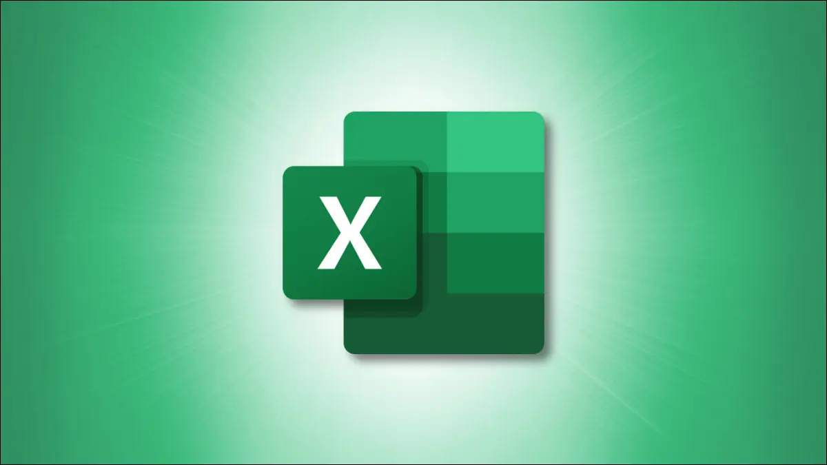 شعار Microsoft Excel على خلفية خضراء