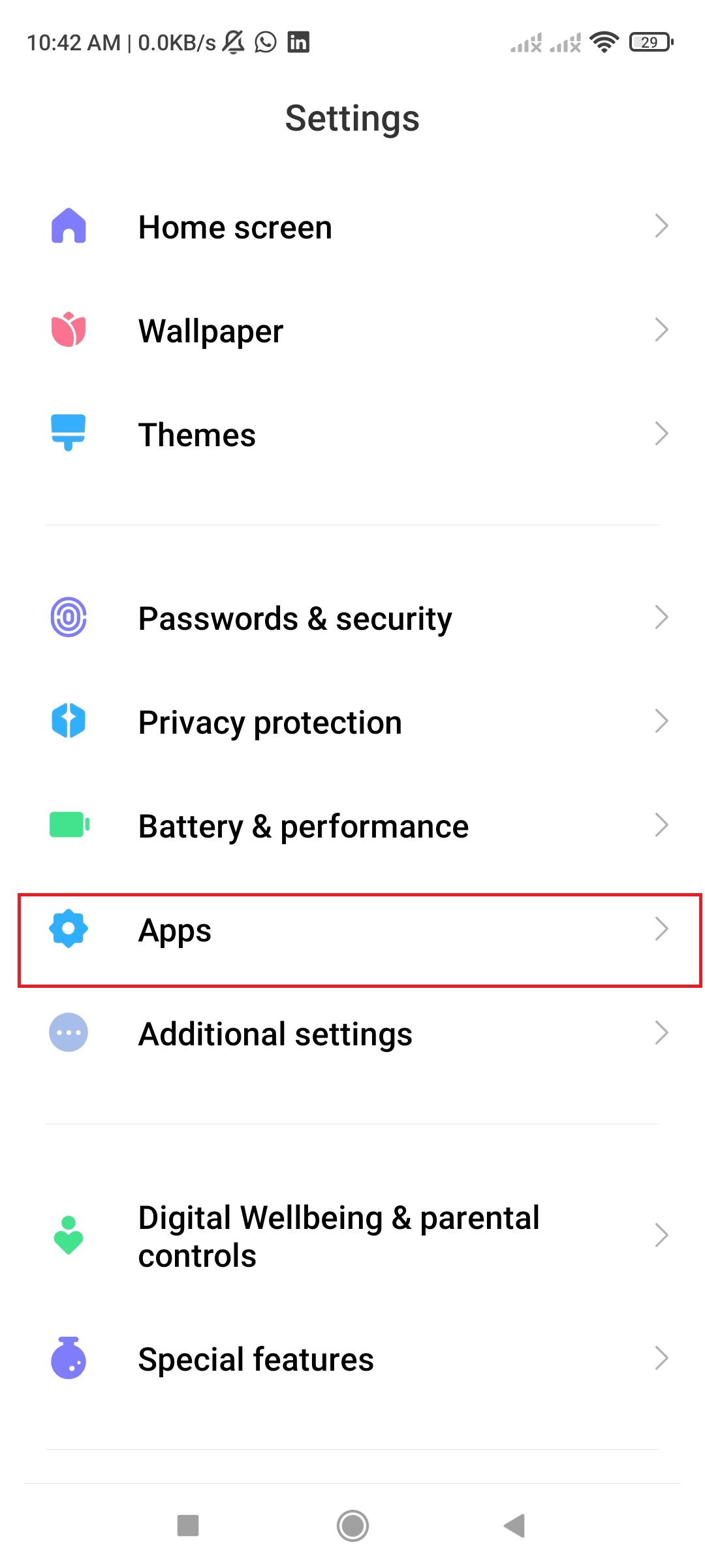 アプリの設定。 Androidで誰かがあなたのテキストを読んだかどうかを確認する方法
