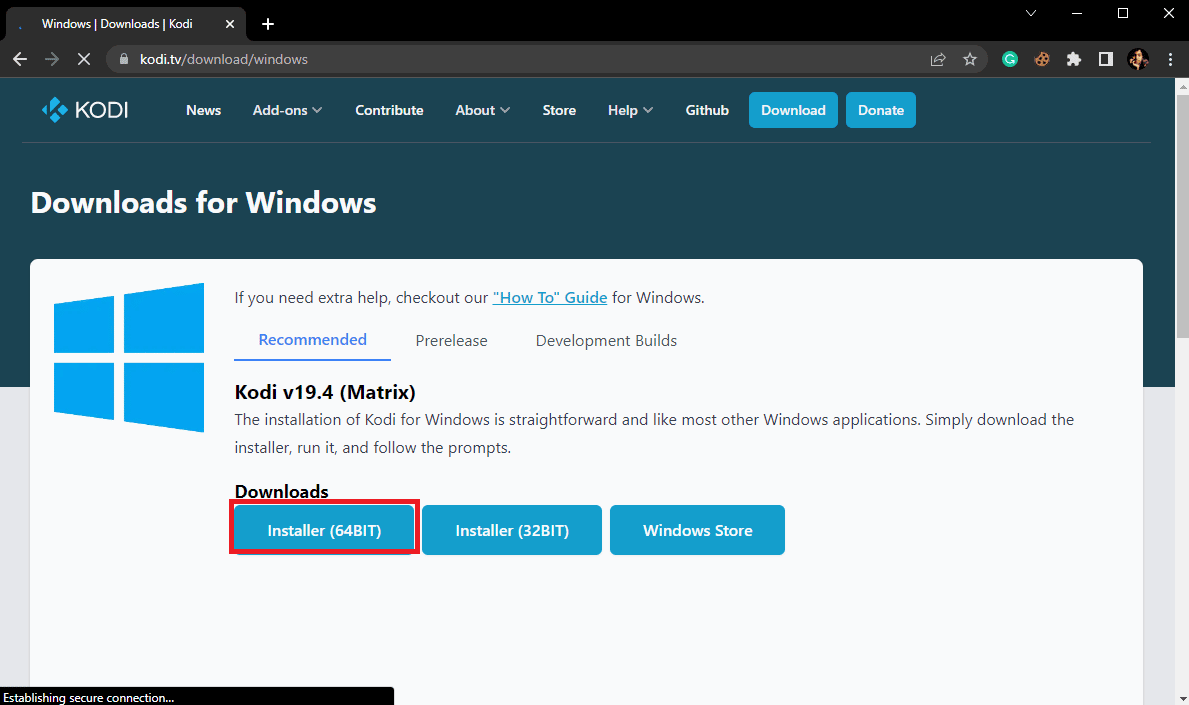 Haga clic en el botón Instalador para el sistema que está utilizando. Los 25 mejores reproductores MKV para descargar para Windows 10