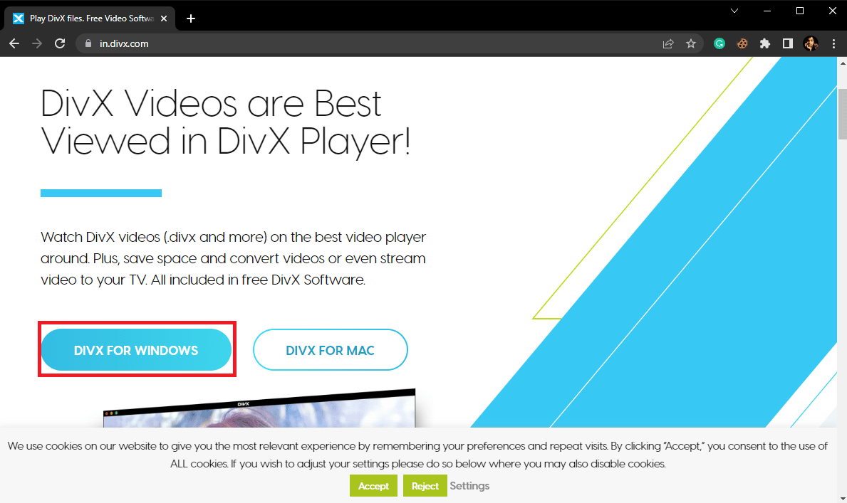 Haga clic en el botón DIVX PARA WINDOWS. Los 25 mejores reproductores MKV para descargar para Windows 10