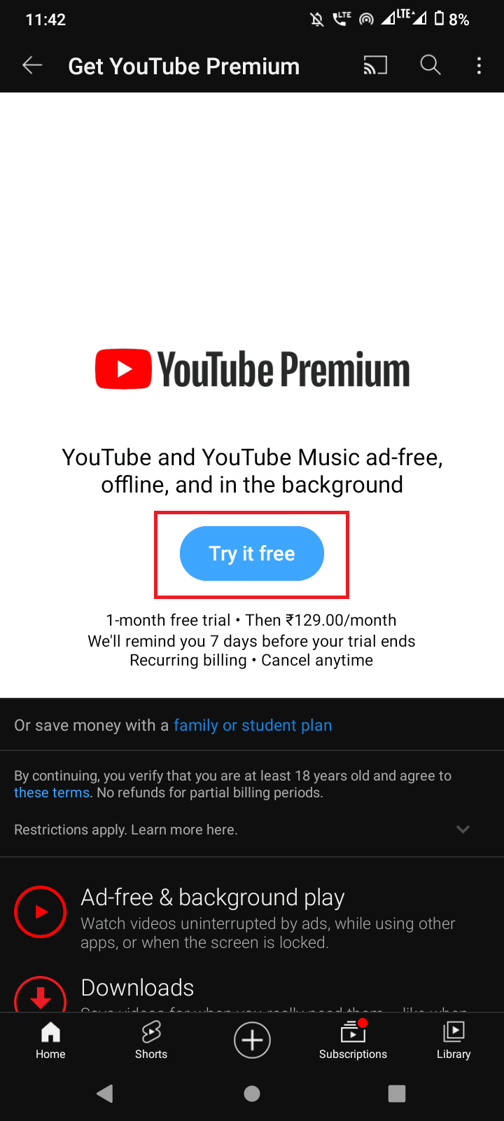 toca probarlo gratis. Cómo obtener YouTube Music Premium gratis