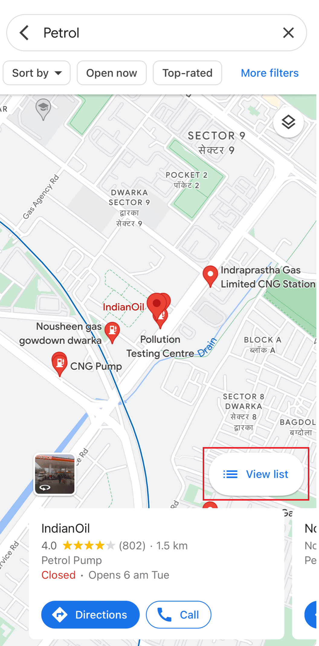 查看列表 Google 地图