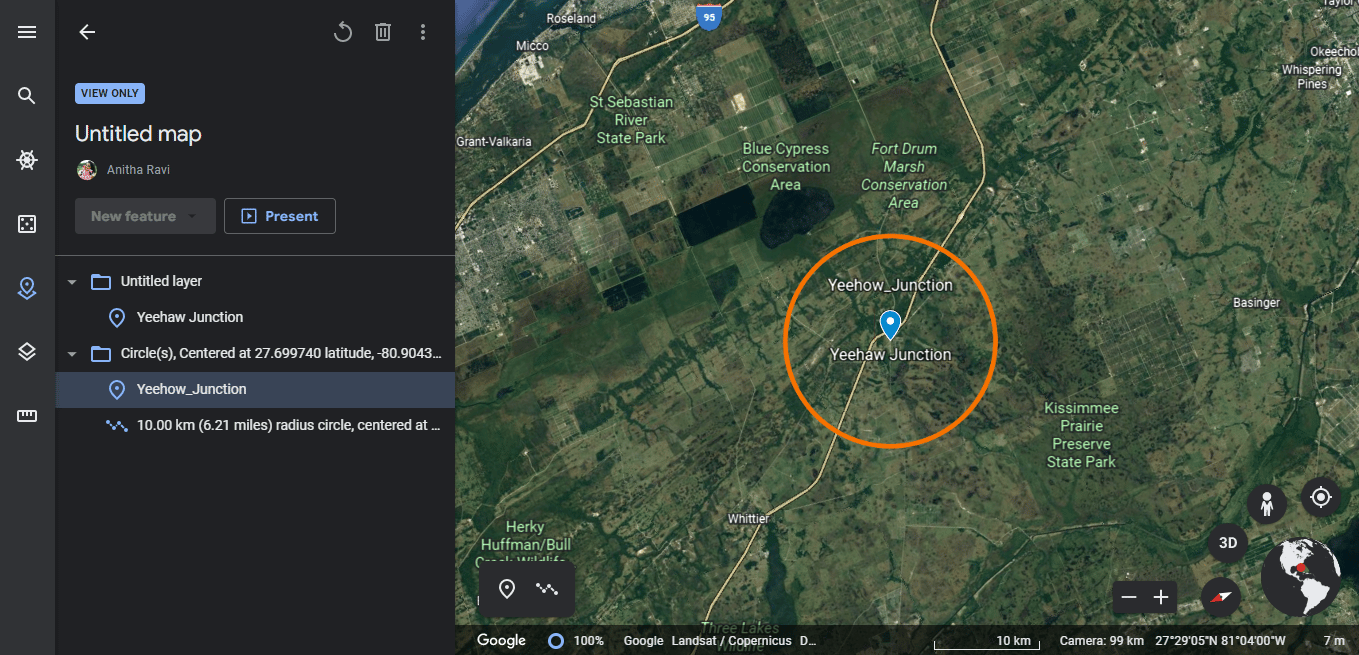 Sonunda yarıçapı Google Earth'te görebileceksiniz