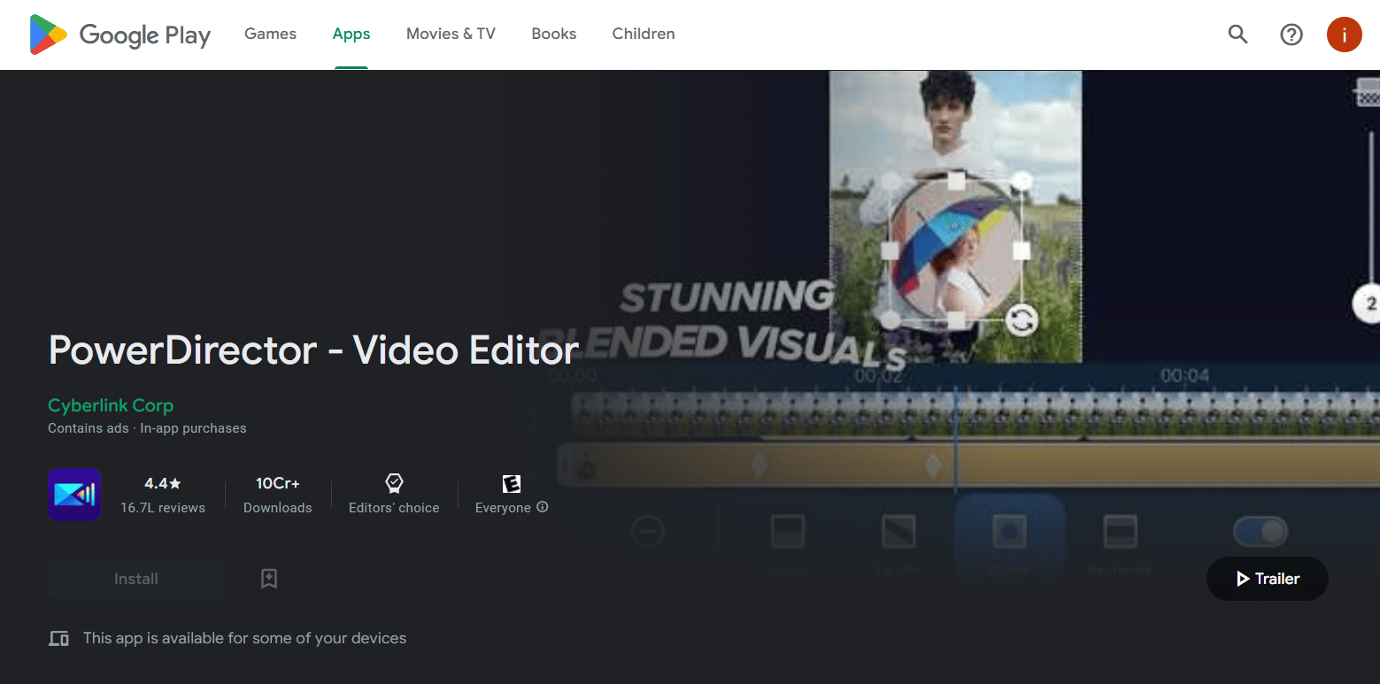 PowerDirector. лучшее бесплатное приложение для улучшения видео для Android