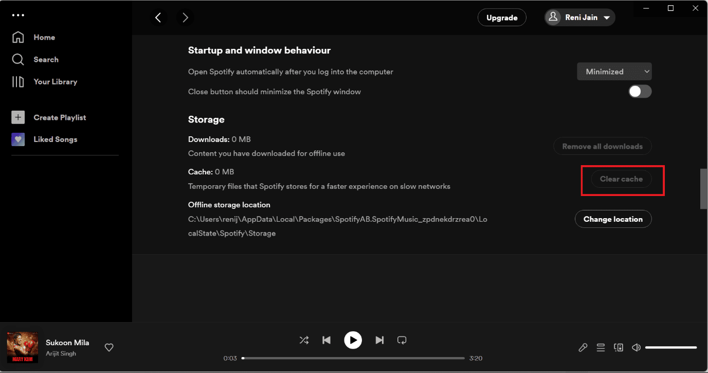 önbelleği temizle seçeneği. Windows 10'da Yanlış Giden Spotify Hatasını Düzeltmenin 9 Yolu