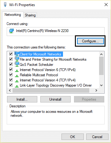 تكوين شبكة لاسلكية | تحافظ شبكة WiFi على قطع الاتصال في نظام التشغيل Windows 10
