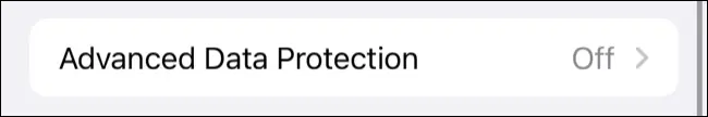 تبديل حماية البيانات المتقدمة في إعدادات iCloud