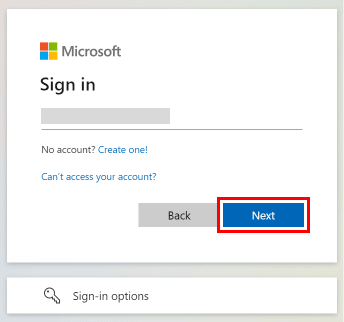 Inserisci la tua e-mail, telefono o Skype e fai clic sul pulsante Avanti.
