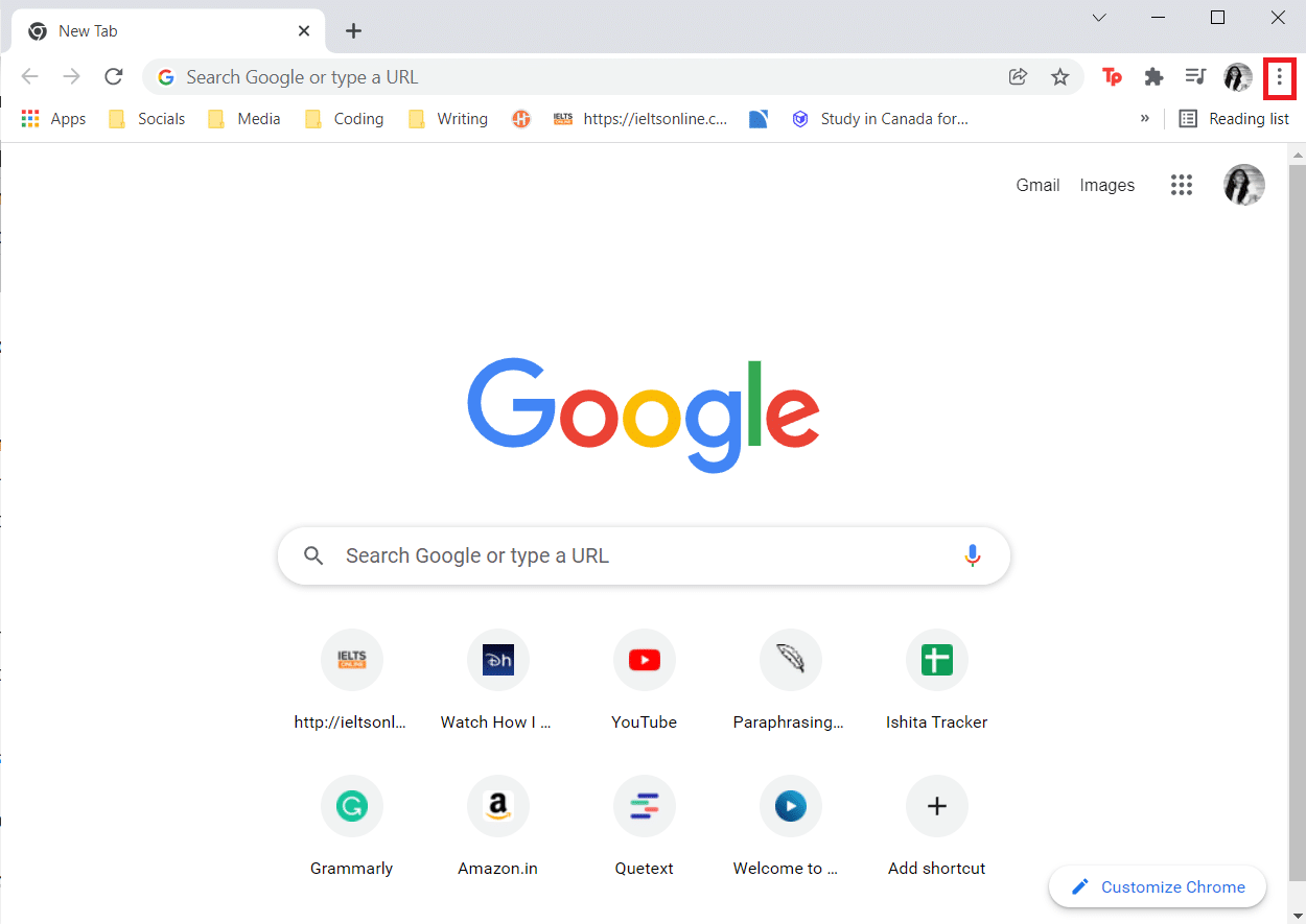 Chrome-Browser klicken Sie auf die 3 Punkte | Cache in den Chrome-Entwicklertools deaktivieren