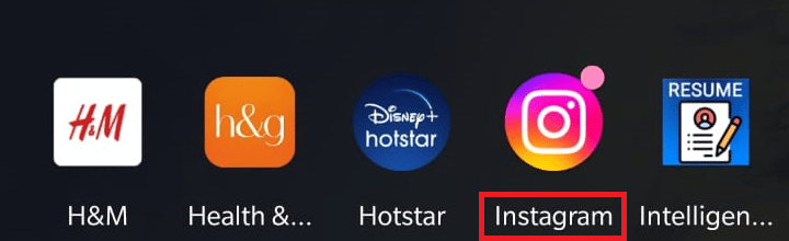 Gehen Sie zur Instagram-App.