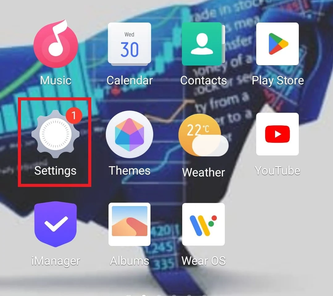 Toca Configuración