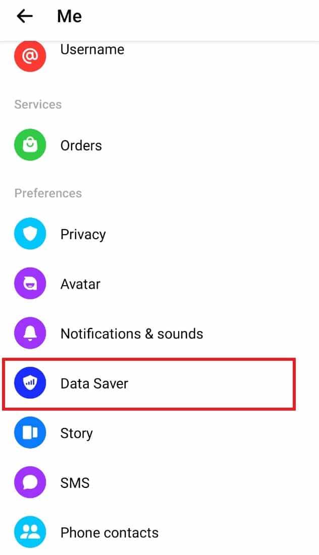 Seleccione Ahorro de datos