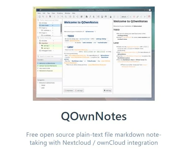 QOwnNotes。适用于 PC 的最佳编码软件