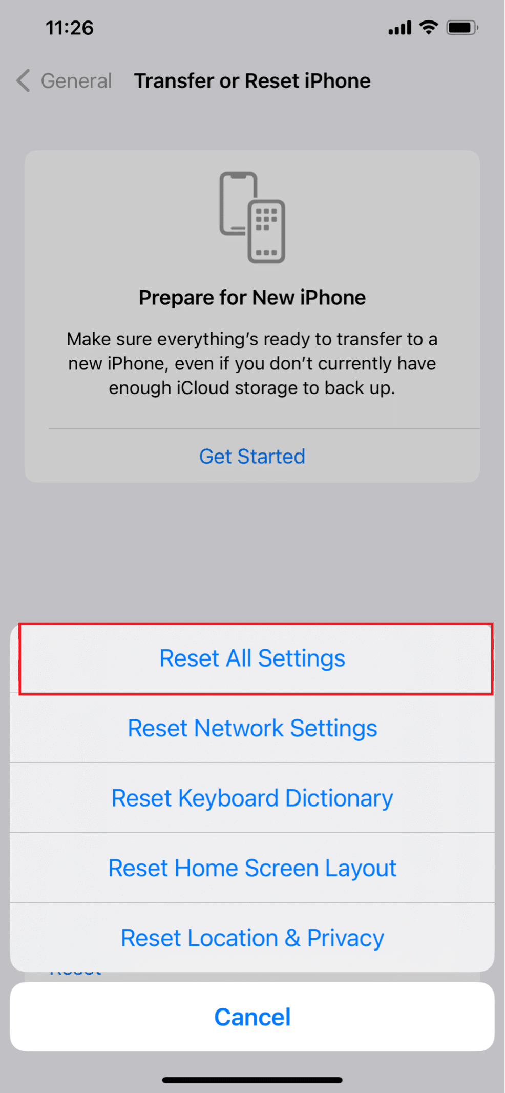 Wählen Sie Alle Einstellungen zurücksetzen. Die 7 wichtigsten Fixes für die Hintergrund-App-Aktualisierung, die auf dem iPhone nicht funktioniert