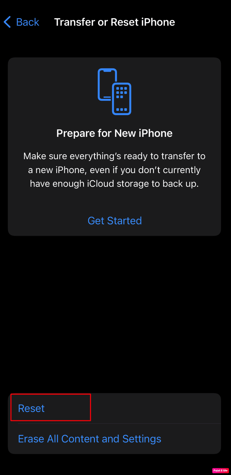 iPhone - Redefinir- Redefinir configurações de rede