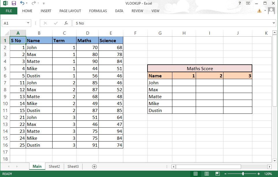 MS Excel dosyasını gerekli verilerle açın
