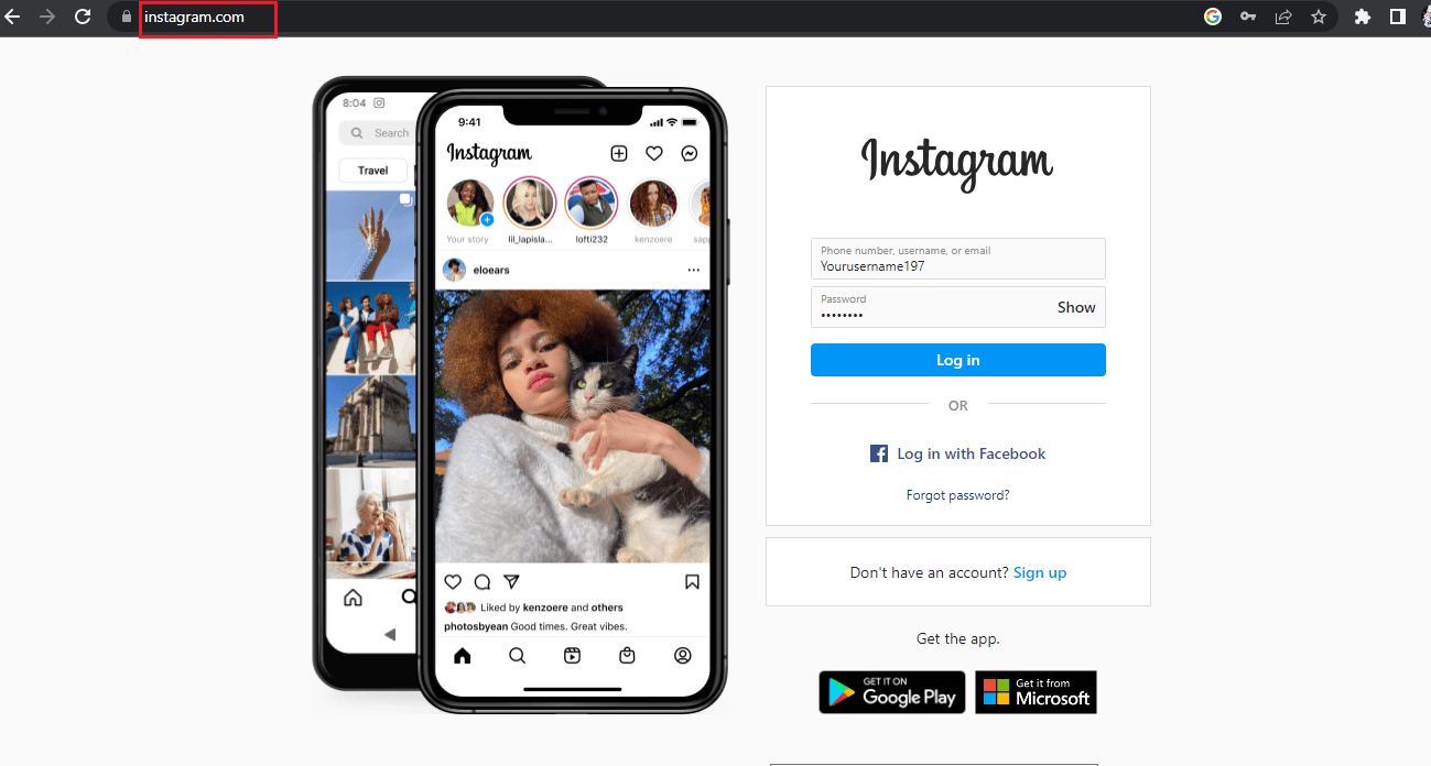 Pagina di accesso di Instagram. 32 migliori software gratuiti per PC Windows