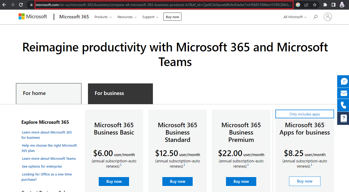 Pagina iniziale di Microsoft Office