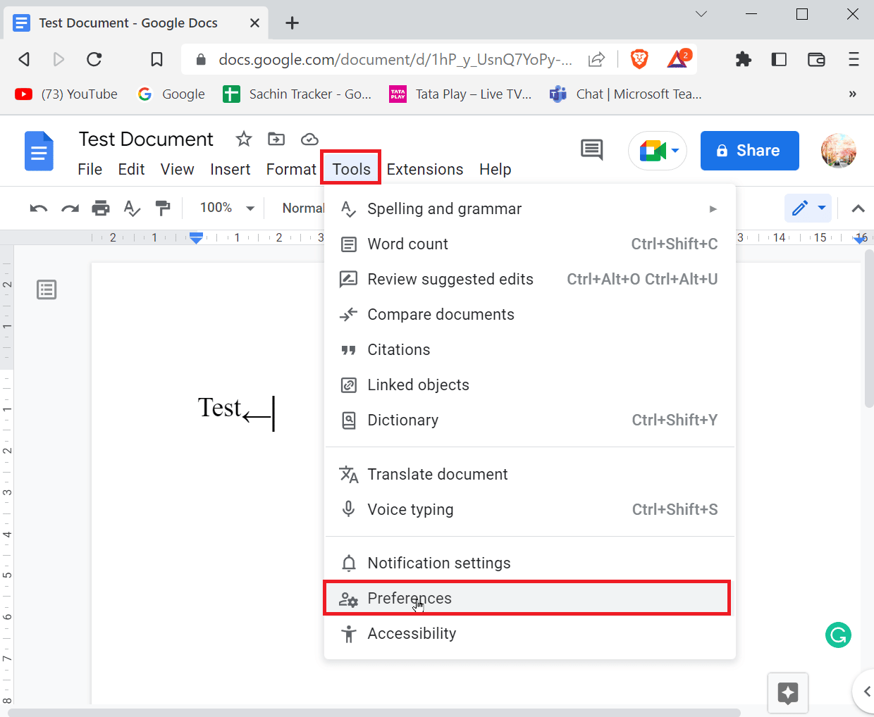 Kliknij narzędzia i kliknij Preferencje. Jak dodawać strzałki, indeks górny i symbole w Dokumentach Google