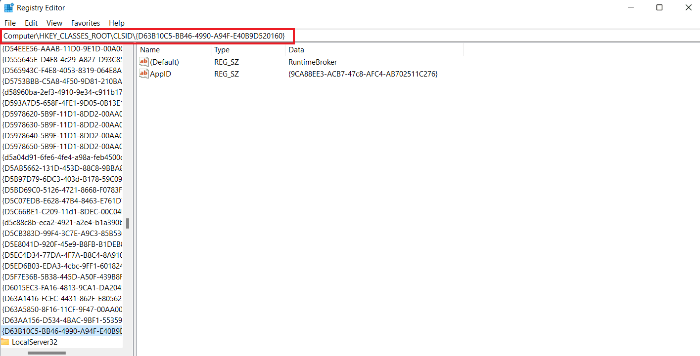 Arahkan ke Komputer\HKEY_CLASSES_ROOT\CLSID\{D63B10C5-BB46-4990-A94F-E40B9D520160}