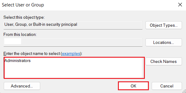 Ketik Administrator dan klik OK