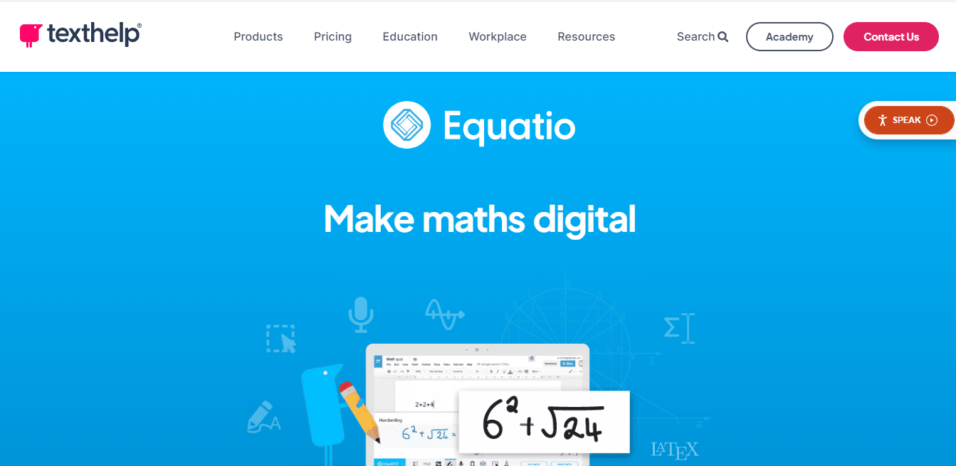 Equatio'nun resmi web sitesi