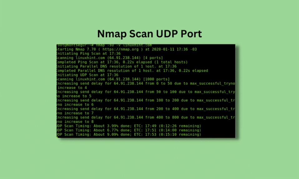 Ce este portul Nmap Scan UDP